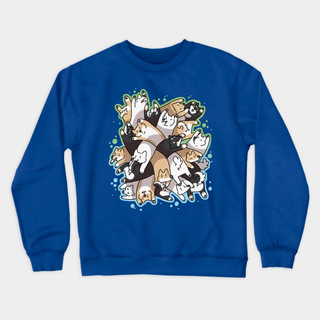 Dog Pile Crewneck Sweatshirt by goccart